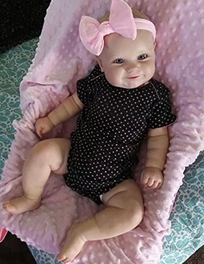 Reborn Baby Dolls 20 inch 50cm Two Options Reborn Baby Doll Toddler Lifelike Real Soft Touch Maddie with Hand-Drawing Hair Handmade Doll (FREE POSTAGE)