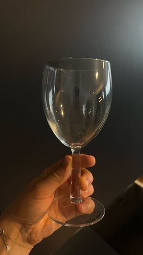 Wine and water glasses