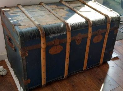 Antique steamer trunk