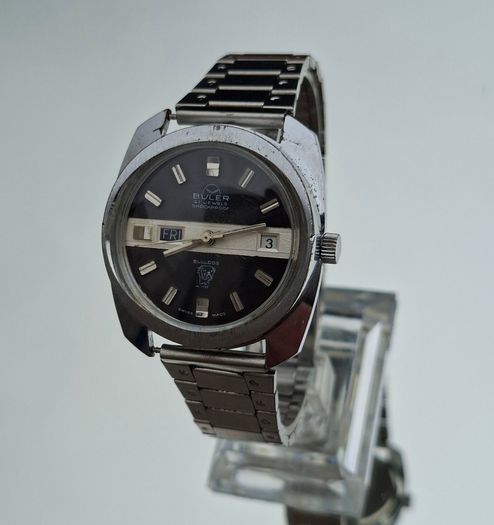 Vintage BULER BULLDOG Watch 1960s Swiss Watch