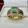 Emerald & Natural Zircon Ring Image 5