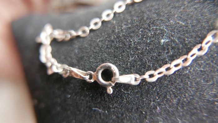 Vintage Sterling Silver 925 Twist Leaf Blade Pendant Long Necklace 7,1g length - 20"