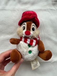 Disney Chip n Dale DALE Christmas Snowman Soft Toy Plush DisneyStore Holiday Used Please look at the pictures