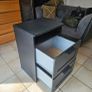 black ikea bedside table Image 2