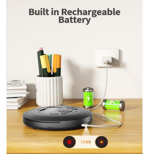 Portable CD Player, 7 Hour Battery Playtime, Compact Discman with Earphone