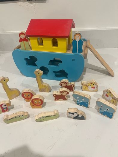 Beautiful Wooden Noah's Arc Shape Sorter