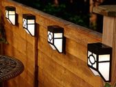 Solar Wall Lights Outdoor 8 Pack - Solar Fence Lights Outdoor Lighting - LED Waterproof Solar Garden Lights for Fence, Deck Patio, Front Door, Stair, Yard & Driveway Path in Warm White