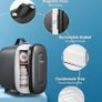 Mini Fridge Portable, 5 Liter/6 Cans Small Fridge Cooler, Quiet, USB+AC Power, Cmpact Mini Fridge for the Office, Bedroom, Car, Travel, Black Image 8
