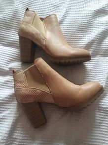Cream Ankle Boots