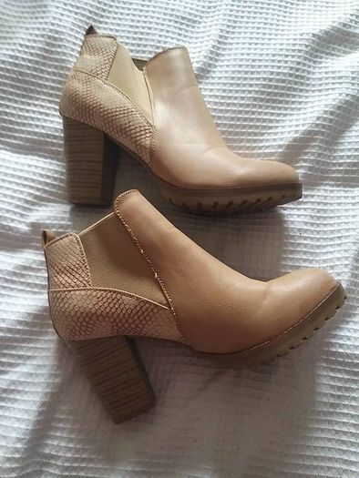 Cream Ankle Boots