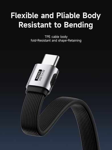 Hagibis USB4 2.0 Cable 80Gbps 240W Thunderbolt 5, 0.5FT Straight