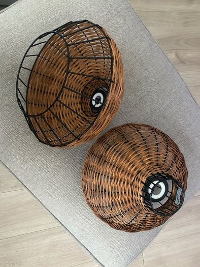 2x Wicker light Shades
