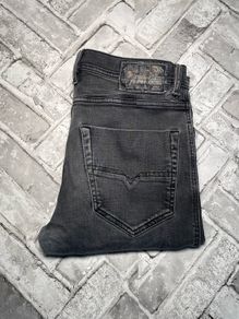 Diesel Tepphar Slim-Carrot Mens Grey Denim Jeans W30 L30
