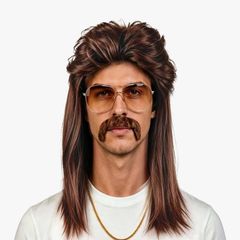 Men's Wig Set Disco 80s