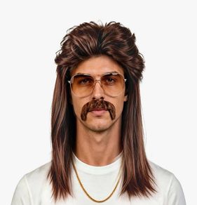 Men's Wig Set Disco 80s