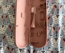 sonic pro toothbrush head and case pink
