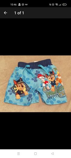 paw patrol boys swim shorts