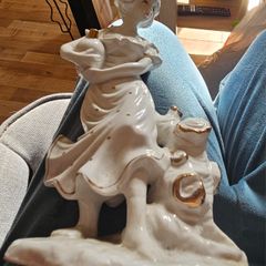 Pair of Large White Ornaments