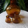 Set of 3 Antique Amber Glass Bottles - OXO 16oz & Bovril 2oz & 1/2oz. c.1900-1930. Excellent Antique Condition Image 8