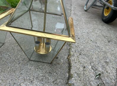 Vintage brass pendant lights