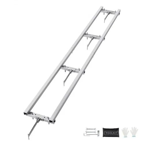 Rail Mill Guide System 2.74 m Chainsaw Milling Rail Guide 4 Crossbar Kits
