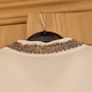 Silk style top with embellished neckline Image 6