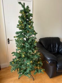 6ft christmas tree with lights and stand