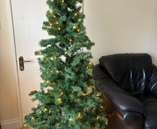 6ft christmas tree with lights and stand
