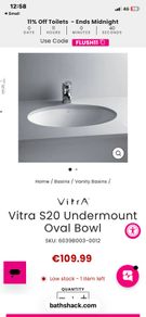 Vitra bathroom sink unopened