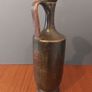 Amazing Vintage and Rare Solid Bronze or Copper Museum Quality Replica of a Greek Lekythos Vessel with a Lovely Patina of Verdigris Oxidisation Image 5