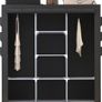 Portable Closet with 2 Hanging Rails & 8 Shelves, Bedroom Wardrobe with 18 Side Pockets, Foldable Garment Organiser (Black Image 4