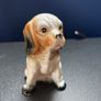 1950s Dog Figurine Vintage. Glazed Porcelain Spaniel Puppy 4.25 H Brown White Image 4