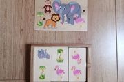 Wooden Animal Farm Dominoes