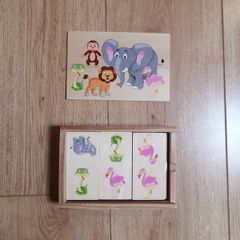 Wooden Animal Farm Dominoes