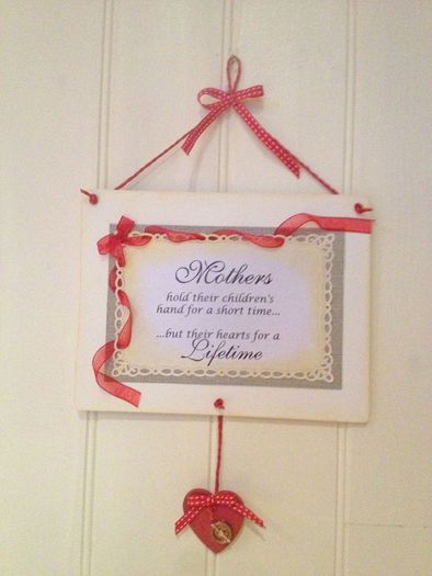 Mothers Handmade Sign