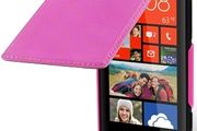 New Htc Windows Phone 8x Premium Pu Leather Flip Case Cover Black / Pink / Red