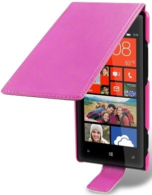 New Htc Windows Phone 8x Premium Pu Leather Flip Case Cover Black / Pink / Red