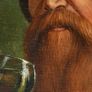 Oil painting of a hunter with a glass of wine Image 4