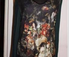 Gerry Weber Green Multi-Color Floral Print Long Sleeve V-Neck top size UK18 EU46 Perfect condition Postage included