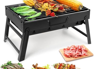 Portable Folding Charcoal Barbecue Grill 20.47x W11.61x H8.74 inches