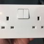 Ultra slim Twin white sockets Image 3