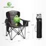 Camping Chairs for Adults Camping Chairs for Heavy People Up to 200 kg Folding Camping Chair with Cup Holder & Cooler Bag & Side Pocket, Padded and Foldable, Black Image 5