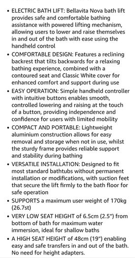 bath lift new
