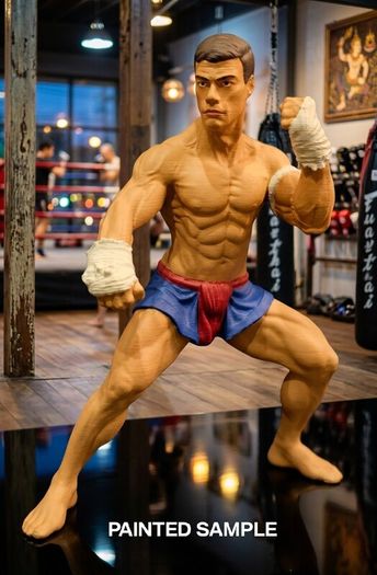 3D Printed Jean-Claude Van Damme Figurine From 80s Movie Kickboxer