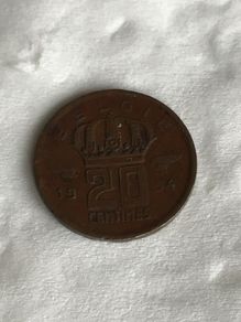 Rare Collectible coin - Belgium 20 Centimes 1954