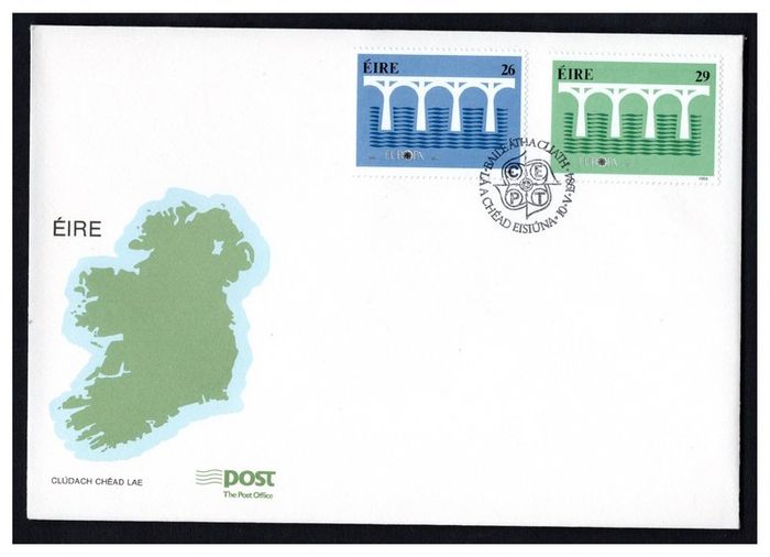 1984 Ireland Europa CEPT 25th Anniversary Logo Commemorative Stamps An Post First Day Cover (FDC)