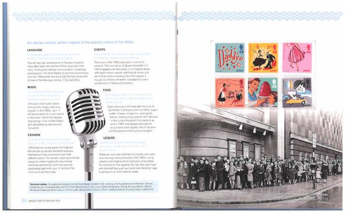 2016 Jersey Stamp Year Book (hardback) issued by Jersey Post with 28 images of contents