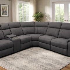 Torino Corner Dark Grey & Light Grey Recliner Sofa