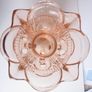 Vintage Deco Czech Pink Glass Large Footed Vase c.1930 Image 2