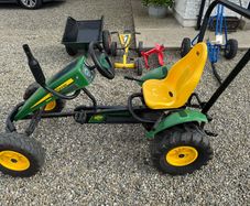 Berg John Deere Go cart with 3 attachments
